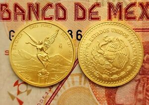 2020 Mexico 1/4 oz (onza) Gold Libertad BU in APMEX Coin Flip