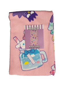 Sanrio Hello Kitty & Friends Super Soft Beach Bath Towel, Pink