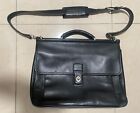 Coach Men Black Leather Shoulder Bag Briefcase F06456