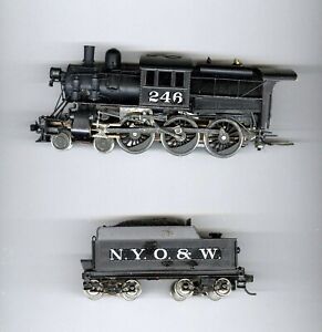 Brass HO NYO&W steam locomotive. Runs fine. Has headlight.