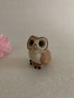 Vtg 1980’s Stone Critters Barn Owl Figurine Birds Figurine Miniature Brown Eyes