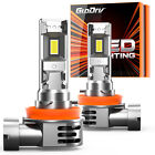 GloDrv H11 LED Headlights Low Beam Bulb Super Bright 6000K Cool White 20000LM (For: 2017 Ford Fusion)
