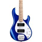 Sterling by Music Man StingRay Ray5HH Maple Fingerboard 5-String Bass Cobra Blue