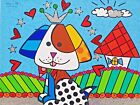 Romero Britto To Jenna And NICK'S Home Popart Autographed Dog Modern 2017