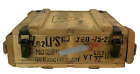 Vintage Military Wood / Wooden Ammo Crate Empty Box 7.62 w/ Latches &  Handles !