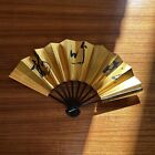 Japan Japanese , Folding Fan Traditional , Gold &Silver, Hand fan, Vtg