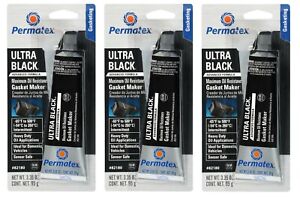 Permatex® Set of 3 Ultra Black Maximum Oil Resistance RTV Silicone Gasket Maker