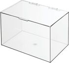 mDesign *Clear Plastic Home/Office *Stackable Storage Organizer Box *Hinged Lid