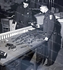 1960s Oakland Police Recover Stolen Antique Museum Guns Original Photo Negative