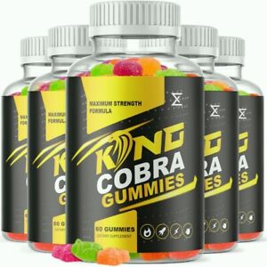 (5 Pack) OFFICIAL King Cobra Gummies for Men, KingCobra Male Gummies Formula
