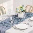 Dusty Blue Cheesecloth Gauze Table Runners (11)- 35 x 120 in.  Used One Time.