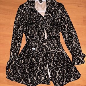 Bebe lace trench coat size M