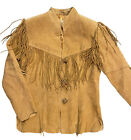 Scully Suede Leather Fringe Western Jacket Tan Women’s Size Large NWT