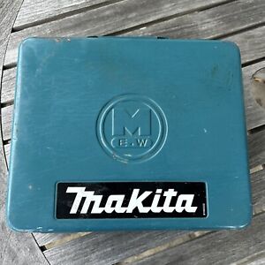 Vtg Makita Blue Latching Metal Tool Box 12