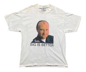 Vintage Phil Collins T Shirt Big Band Tour 1998 Men’s XL Bigger Is Better Vtg