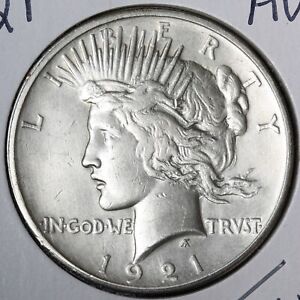 1921 Peace Silver Dollar CHOICE AU+ E396 WCMQ