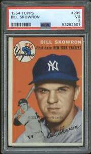 1954 Topps #239 Bill Skowron PSA 3 RC Rookie Yankees UER  (2507)