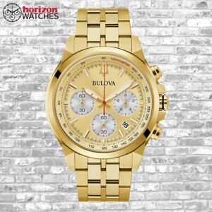 Bulova - Gold Chronograph Stainless Steel Men's Quartz Watch - 97B217