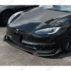 For 21-23 Tesla Model S Painted Black Front Lower Bumper Lip Body Kit Spoiler