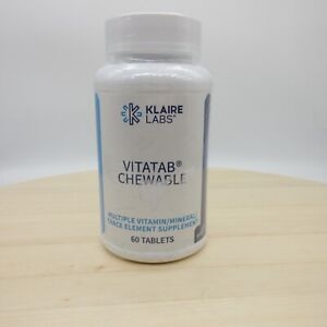 Klaire Labs Vitatab Chewable 60 Tabs Vitamins Minerals and Trace Elements 04/25