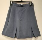 Chaus Women's Silk Pleated Knee Length Blue Size 8 Skirt
