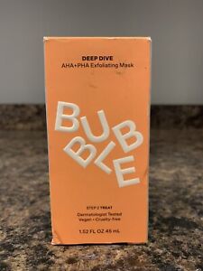 Bubble Skincare Deep Dive AHA + PHA Exfoliating Mask Step 2 1.52oz NEW IN BOX