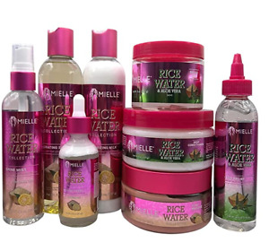 Mielle Rice Water & Aloe Vera Blend Curly Hair Care Products Set Bundle 8 pcs