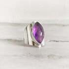 Designer 925 Sterling Silver Ring Handmade Amethyst Gemstone Band Ring HM2770