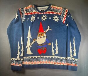 Toddland Sweater Adult XL Ski Gnome Christmas Skiing Holiday Wool Blend Pullover