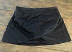 New Lands' End Women's High Waisted Cover-Up Swim Skirt Bottoms Black 14
