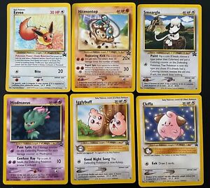 6x Promo Black Star Pokemon Cards Lot Eevee HOLO 11 with SWIRL & More