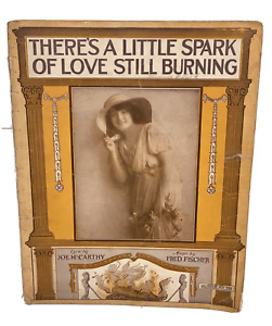 Antique 1914 There's A Little Spark Of L o v e Still Burning Sheet Music