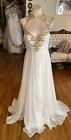 #121 McDougall Wedding Gown Plunging Neck Line Sz10 NWT