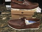 NEW $95 Mens Sperry Leeward 2-Eye Cascade Brown Boat Shoes, size 14