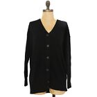 MADEWELL V-Neck Relaxed Cardigan S Button Up Wool Blend Black Long Sleeve B57