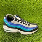 Nike Air Max 95 Boys Size 6Y Aqua Blue Black Athletic Shoes Sneakers 905348-040
