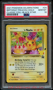 Pokemon Celebrations Classic Collection Birthday Pikachu #24 PSA 10