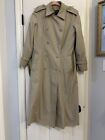 Vintage London Fog Womens Lined Trench Coat Tan Size 6R