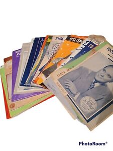 Vintage Sheet Music Random Set of 3 Grab Bag Scrapbook 1920-1960's Ephemera