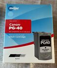 NEW Meijer Ink Black Cartridge Replacement For Canon PG-40 🔥