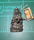 Antique 1800s Rare Chinese Diety Amulet Silver Hat Amulet Great Detail