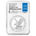2021-W Proof $1 Type 2 Silver Eagle NGC PF70UC ER Gaudioso Signature Reverse