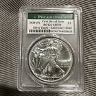 2020 P Emergency Issue Silver Eagle PCGS MS70 First Day of Issue Green Label