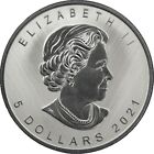 2021 Canada $5 Silver Maple Leaf: W Mint Mark .9999 Fine Silver - Box & COA