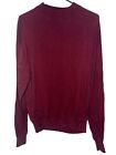 Tulliano Sweater XL Silk Cotton Blend Red Long Sleeve Pullover Mock Neck Men
