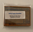 1978 Topps Baseball Complete Set Break Cello Pack MLB Vintage Lot EX NM MT 20ct