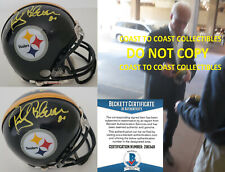 New ListingRocky Bleier signed Pittsburgh Steelers football mini helmet proof Beckett COA