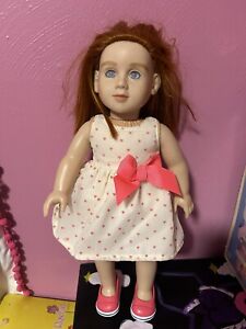My Twinn Red Head Bob  Blue Eyes Party Dress Doll 2013 Edition 18