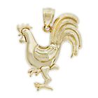 Gold Rooster Charm, 14k Solid Gold