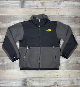 The North Face Jacket Boys Medium 10/12 Black Gray  Polartec Zip Youth Coat
